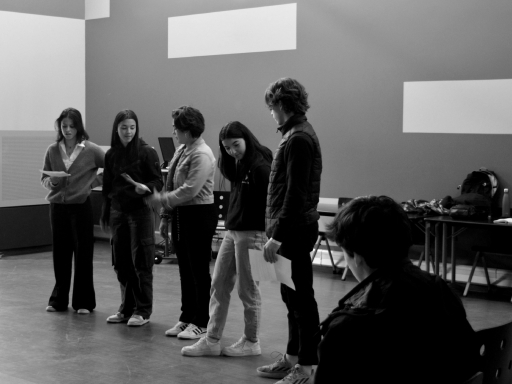 photo des ateliers et mise en scène de théâtre-forum au collège-lycée Jean Prévost de Villard-de-Lans